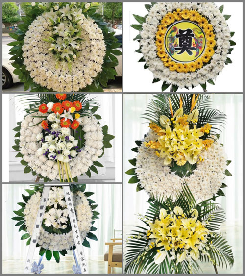 四川成都大邑县安仁镇青杠村花圈速递